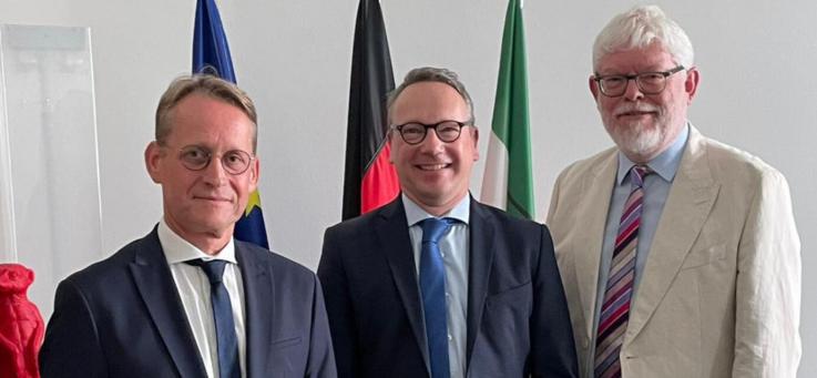 PLG Olaf Wicher, JM Dr. Benjamin Limbach, PLG a. D. Ulrich Schambert