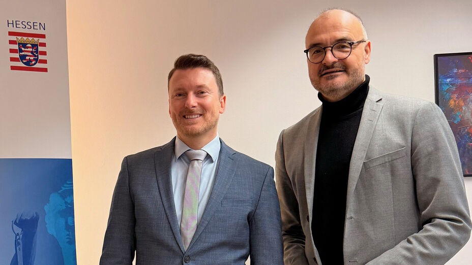 Der Präsident des Landgerichts Fulda Dr. Liesching und Direktor des Amtsgerichts Bad Hersfeld Dute (v.r.n.l.)