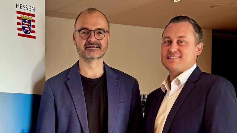 Der Präsident des Landgerichts Fulda Dr. Liesching und Vorsitzender Richter am Landgericht Leitschuh (v.l.n.r.).